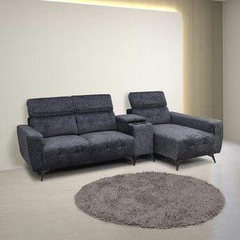 Fabric L Shape Sofa 9016